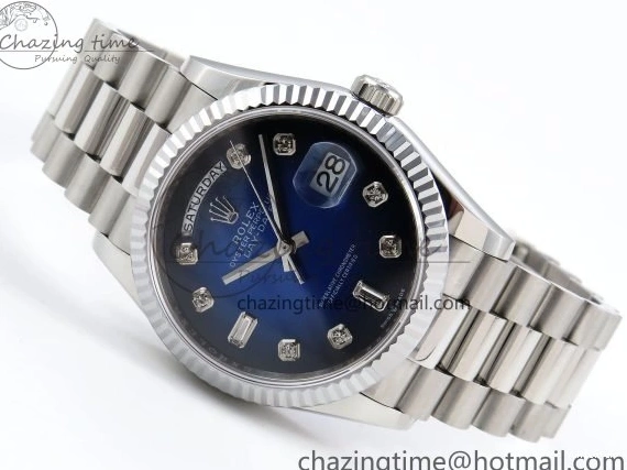 Diamonds 36 A2836 Dial on Day SS Edition Blue Date Best SS TWSF Bracelet 0411